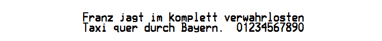 Eine schwere, fette Schriftart auf vielen Arten von Quittungen